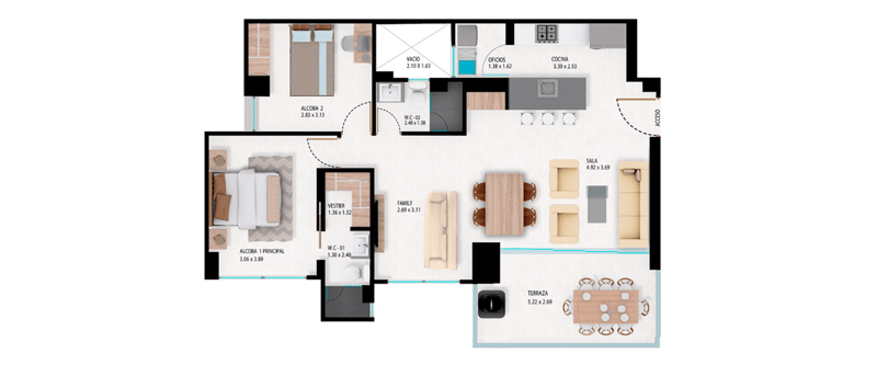 Townhouse_Tipo01_100.54M2